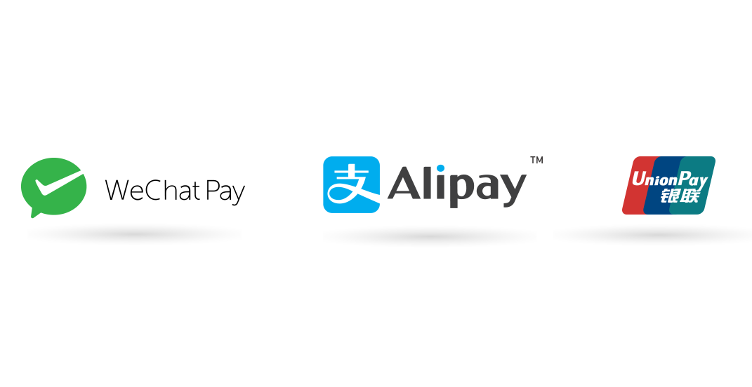WeChat Pay Alipay UnionPay